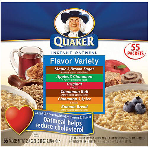 BREAKFAST :: Quaker Oats Instant Oatmeal Variety Pack, 76 ...